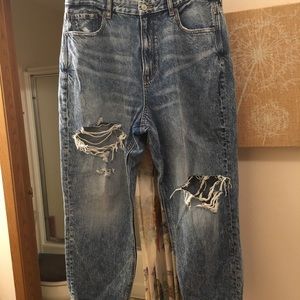 American Eagle curvy mom jeans, extra high waist